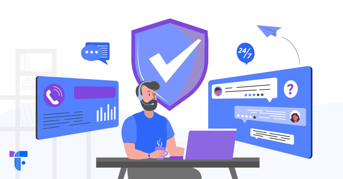 Blog banner on how to keep data safe when working with a technical support outsourcing service provider.