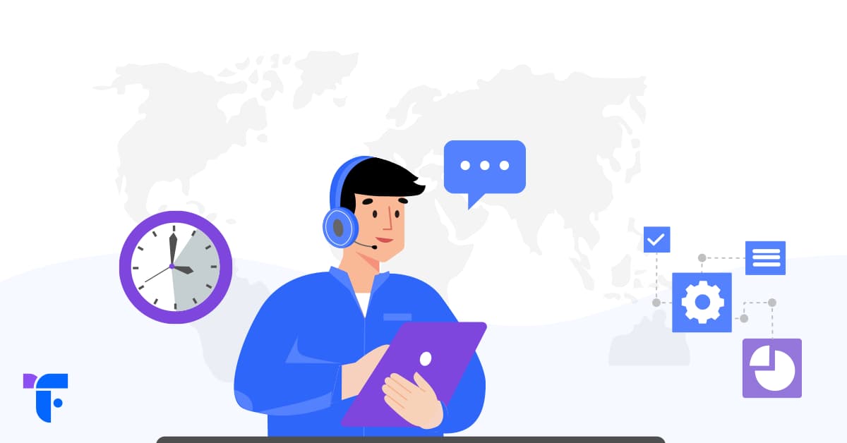 Blog banner on time-zone challenges when working with an offshore technical support managed service provider.